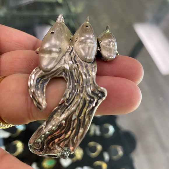 Super rare! Navajo Sterling Silver Dolphin Cuff ( OUR PRICE IS FIRM )